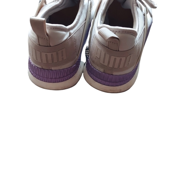 9.5 Puma Softfoam gray and purple tennis shoe - Picture 2 of 6